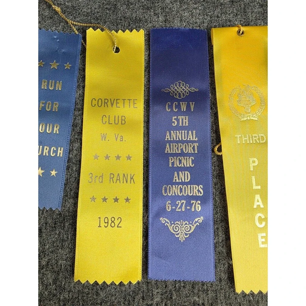 Vintage Award Ribbon Collection Mixed Lot Various Events & Years Colorful